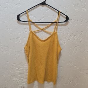 3/$10 Universal Thread Yellow Sleeveless Tank Top with Criss-Cross Straps